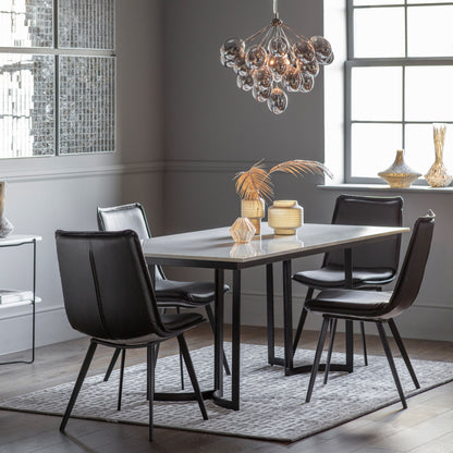 Olivia Marble Top Dining Table 180cm