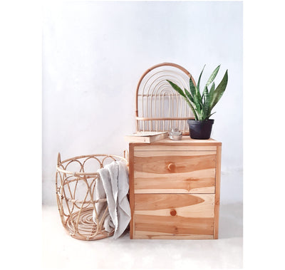 Olusania Small Rattan Laundry Basket