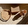 Classic Round Rattan Serving Tray with Handles