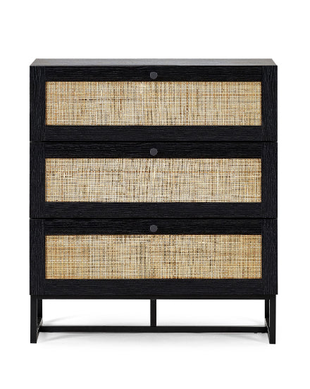 Reese Scandi-Industrial 3-Drawer Dresser 80cm