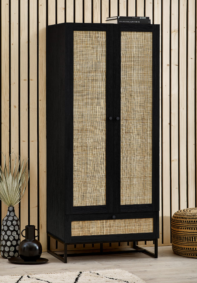 Reese Scandi-Industrial Tall Wardrobe