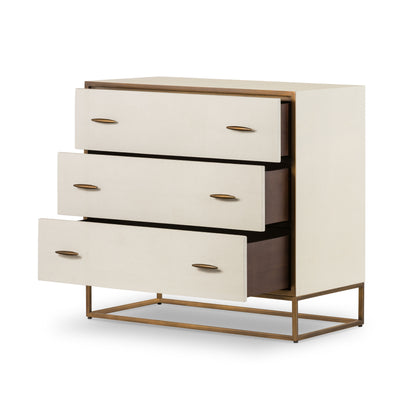 Hampton Chest of Drawers in Faux Shagreen