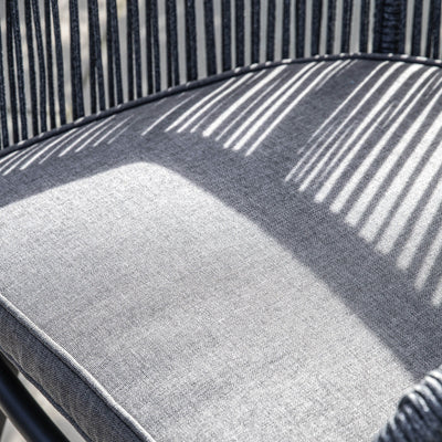 Santos 2 Seat Rope Effect Outdoor Garden Set | Charcoal Grey