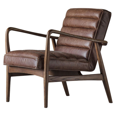 Mid century leather chair discount