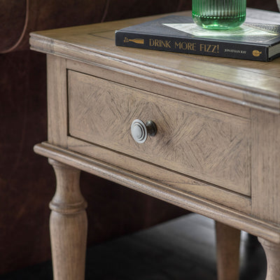 Soma Single-Drawer Rustic Bedside Table