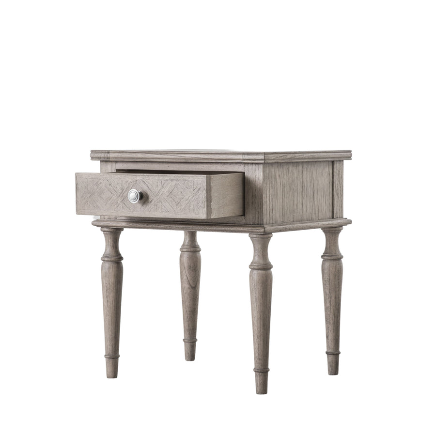 Soma Single-Drawer Rustic Bedside Table