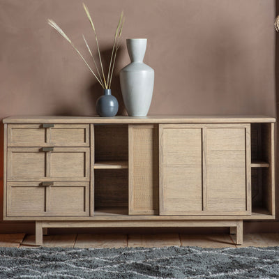 Takumi Mindi Wood and Cane Sideboard 150cm