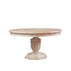 Pura Interiors Distressed White Cedar Round Dining Table | 145cm