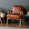 Vaughn Mid Century Leather Armchair