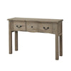 Rustic Vintage Bleached Wood Console Table 120cm