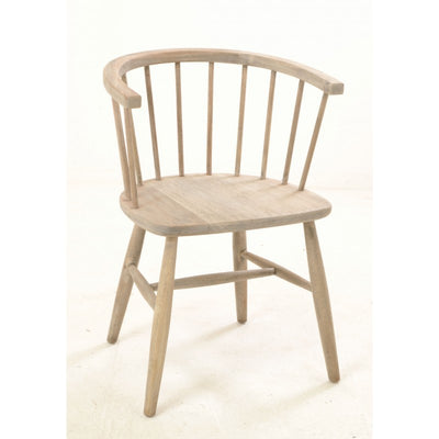Vintage Style Bleached Farmhouse Carver Chair