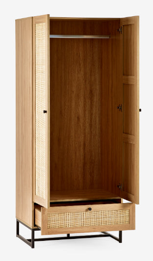 Reese Scandi-Industrial Tall Wardrobe