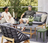 Cane-Line Strington Teak 2-Seater Outdoor Sofa with Quick Dry Cushions
