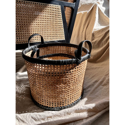 Set of 2 Premium Rattan Weave Baskets