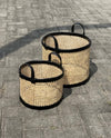 Set of 2 Premium Rattan Weave Baskets