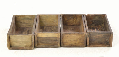 Vintage Wooden Brick Mould Storage Box